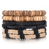 Bracelet Artificial Leather Geometric Hand Knitted Bohemian Style For Men And Women