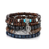 Bracelet Artificial Leather Geometric Hand Knitted Bohemian Style For Men And Women