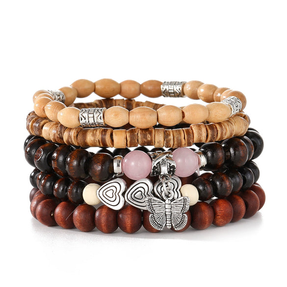 Bracelet Artificial Leather Geometric Hand Knitted Bohemian Style For Men And Women