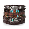Bracelet Artificial Leather Geometric Hand Knitted Bohemian Style For Men And Women