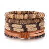 Bracelet Artificial Leather Geometric Hand Knitted Bohemian Style For Men And Women