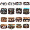 Bracelet Artificial Leather Geometric Hand Knitted Bohemian Style For Men And Women