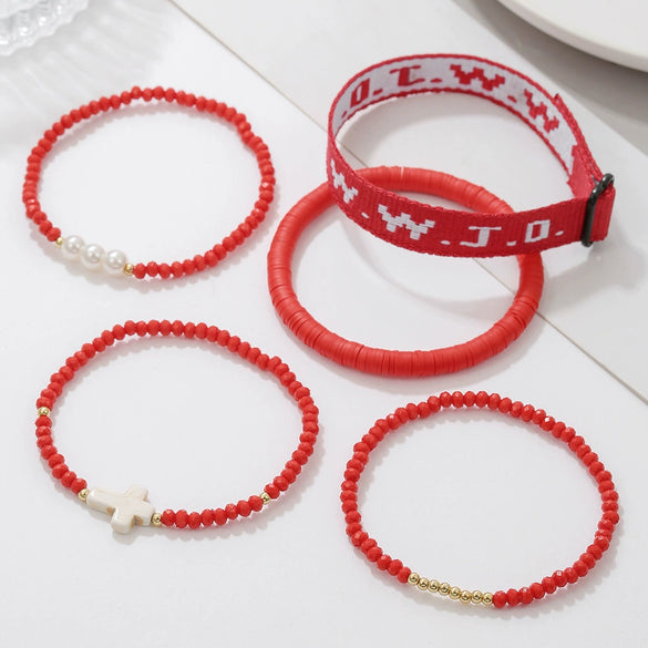 Bracelet Beaded Geometric Handmade Unisex