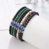 Bracelet Black Frosted Volcanic Stone Geometric Handmade Unisex