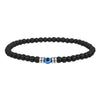 Bracelet Black Frosted Volcanic Stone Geometric Handmade Unisex