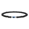 Bracelet Black Frosted Volcanic Stone Geometric Handmade Unisex
