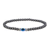Bracelet Black Frosted Volcanic Stone Geometric Handmade Unisex
