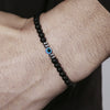 Bracelet Black Frosted Volcanic Stone Geometric Handmade Unisex