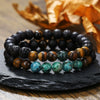 Bracelet Black Matte Copper Inlaid With Zircon Geometric Handmade Unisex