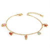 Bracelet Brass Copper Inlaid Zircon Animal Zodiac Style Real Gold Plated Jewelry For Women