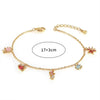 Bracelet Brass Copper Inlaid Zircon Animal Zodiac Style Real Gold Plated Jewelry For Women