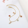 Bracelet Brass Copper Inlaid Zircon Animal Zodiac Style Real Gold Plated Jewelry For Women