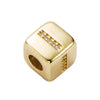 Bracelet Brass Letter Zircon Inlaid Women's