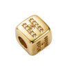 Bracelet Brass Letter Zircon Inlaid Women's