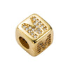 Bracelet Brass Letter Zircon Inlaid Women's