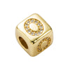 Bracelet Brass Letter Zircon Inlaid Women's