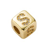 Bracelet Brass Letter Zircon Inlaid Women's