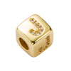 Bracelet Brass Letter Zircon Inlaid Women's