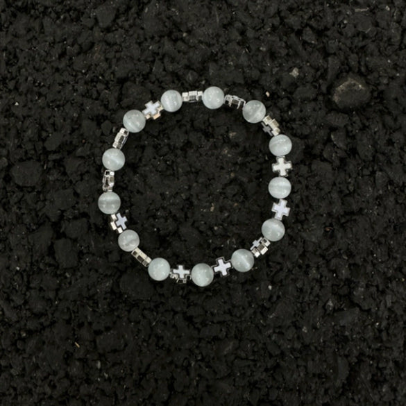 Bracelet Cat's Eye Geometric Cross Handmade Unisex