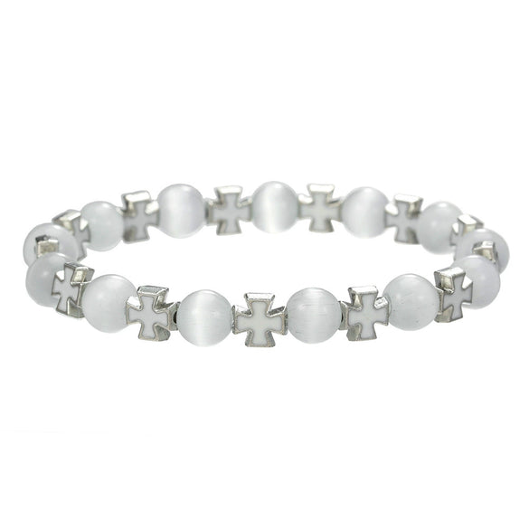Bracelet Cat's Eye Geometric Cross Handmade Unisex