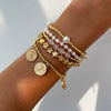 Bracelet Ccb Rice Beads Imitation Pearls Alloy Retro Geometric Star Electroplating Women's