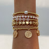 Bracelet Ccb Rice Beads Imitation Pearls Alloy Retro Geometric Star Electroplating Women's