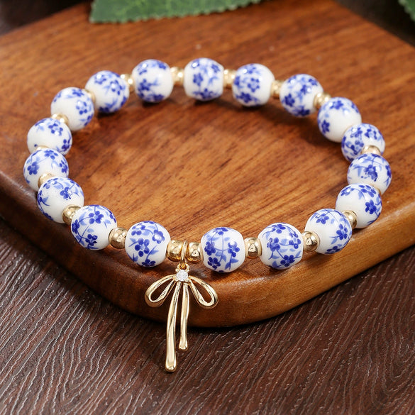 Bracelet Ceramic Copper Geometric Handmade