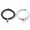 Bracelet Cinnabar Volcanic Stone Cross Pendant Handmade Trendy Unisex