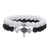 Bracelet Cinnabar Volcanic Stone Cross Pendant Handmade Trendy Unisex