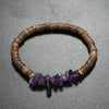 Bracelet Coconut Shell Turquoise Geometric Retro Handmade Unisex