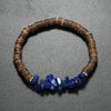 Bracelet Coconut Shell Turquoise Geometric Retro Handmade Unisex