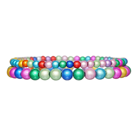 Bracelet Colorful Beads Geometric Handmade