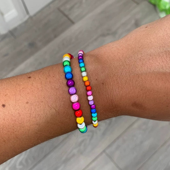 Bracelet Colorful Beads Geometric Handmade