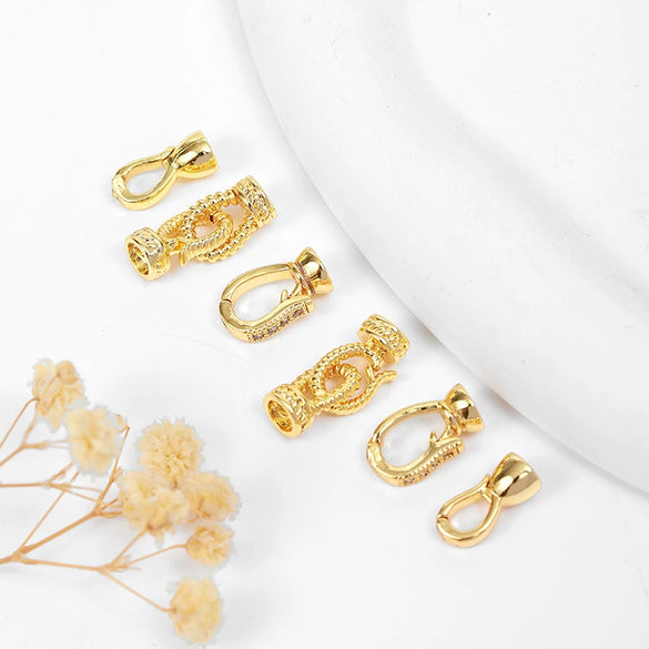 Bracelet Connection Buckle Accessories Copper Geometric Electroplated Inlaid Zircon