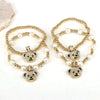 Bracelet Copper Beads Microinlaid Pearl Gold Plated Animal Zodiac Electroplating Style For Women