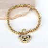 Bracelet Copper Beads Microinlaid Pearl Gold Plated Animal Zodiac Electroplating Style For Women