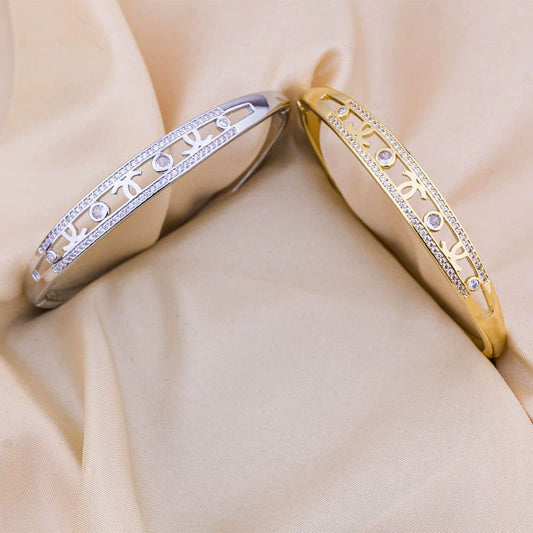 Bracelet Copper Diamondencrusted Simple Electroplating