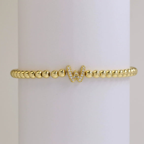 Bracelet Copper Electroplated With Letters Numbers Text