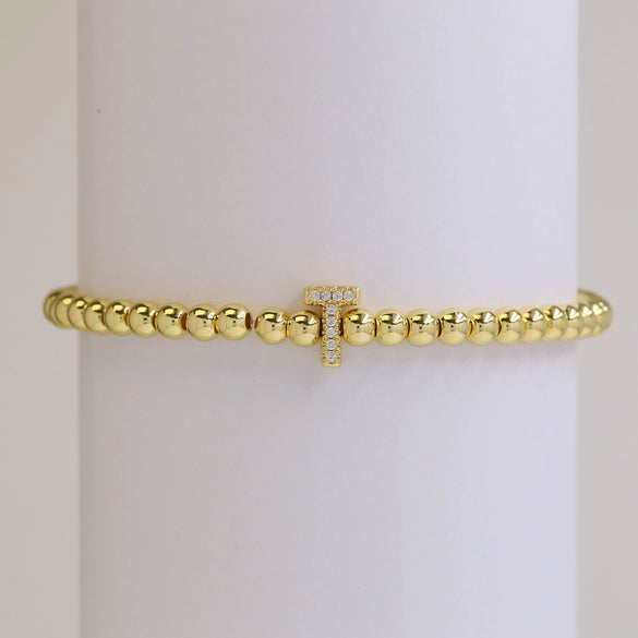 Bracelet Copper Electroplated With Letters Numbers Text