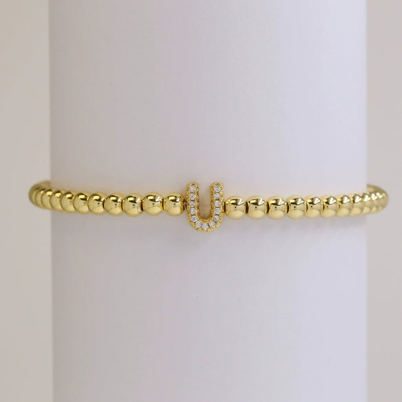Bracelet Copper Electroplated With Letters Numbers Text