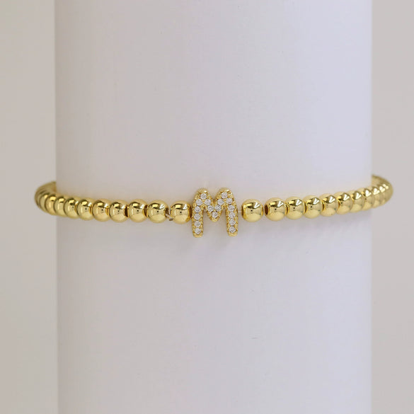 Bracelet Copper Electroplated With Letters Numbers Text