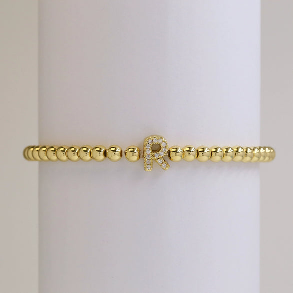 Bracelet Copper Electroplated With Letters Numbers Text