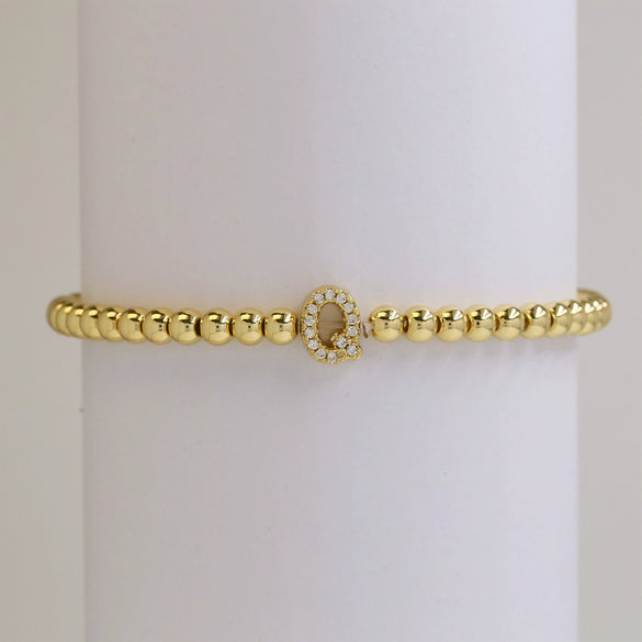 Bracelet Copper Electroplated With Letters Numbers Text
