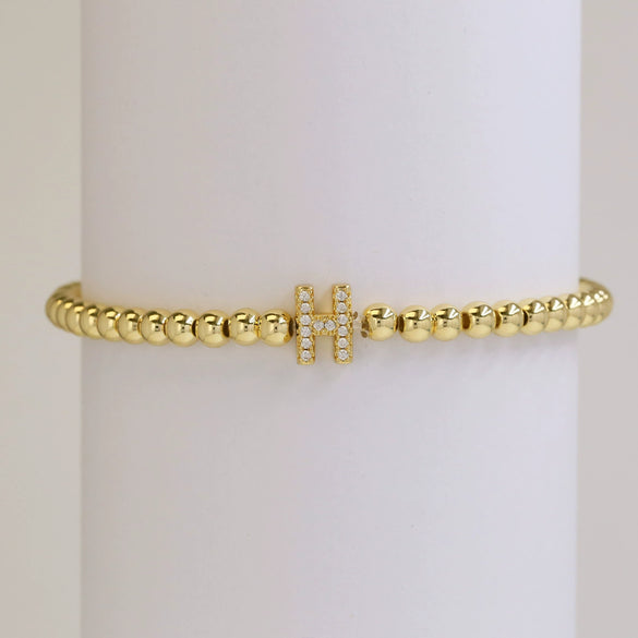 Bracelet Copper Electroplated With Letters Numbers Text