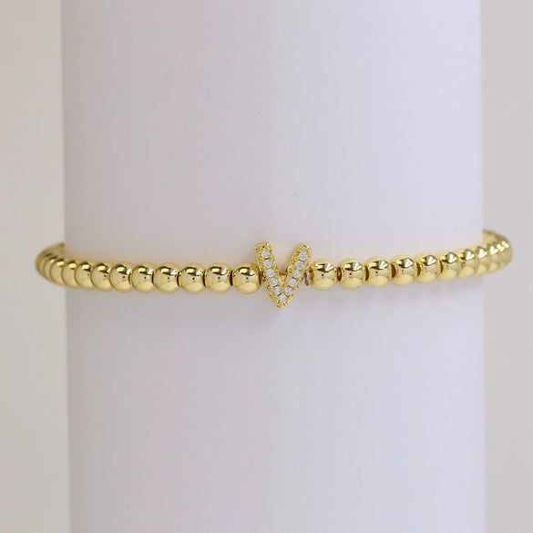 Bracelet Copper Electroplated With Letters Numbers Text