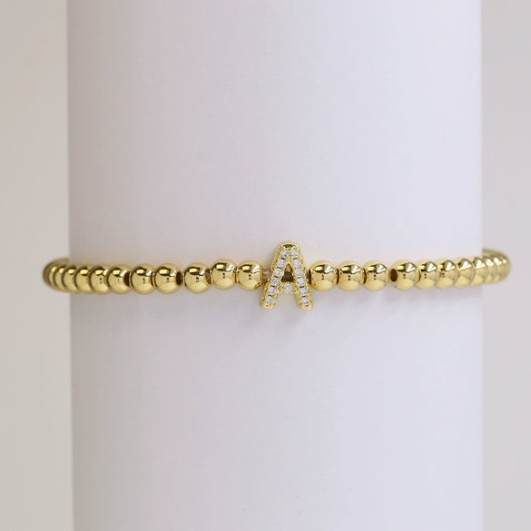 Bracelet Copper Electroplated With Letters Numbers Text
