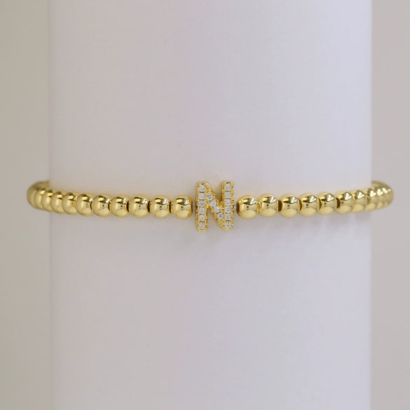 Bracelet Copper Electroplated With Letters Numbers Text