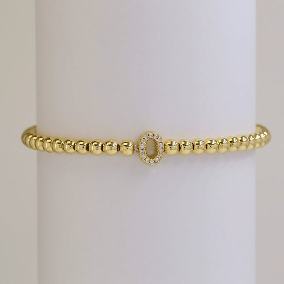 Bracelet Copper Electroplated With Letters Numbers Text