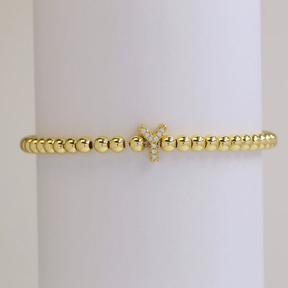 Bracelet Copper Electroplated With Letters Numbers Text