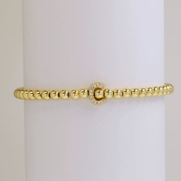 Bracelet Copper Electroplated With Letters Numbers Text
